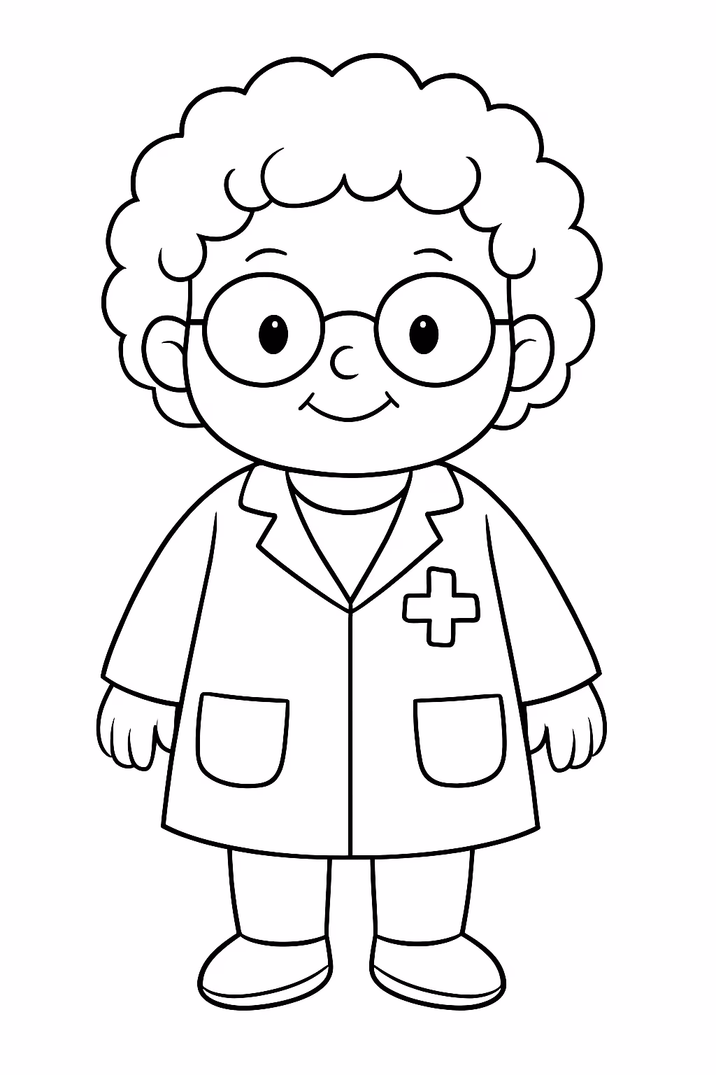 Senhora baixinha e fofinha estilo vovo de oculos cabelos bem para colorir — desenho para imprimir