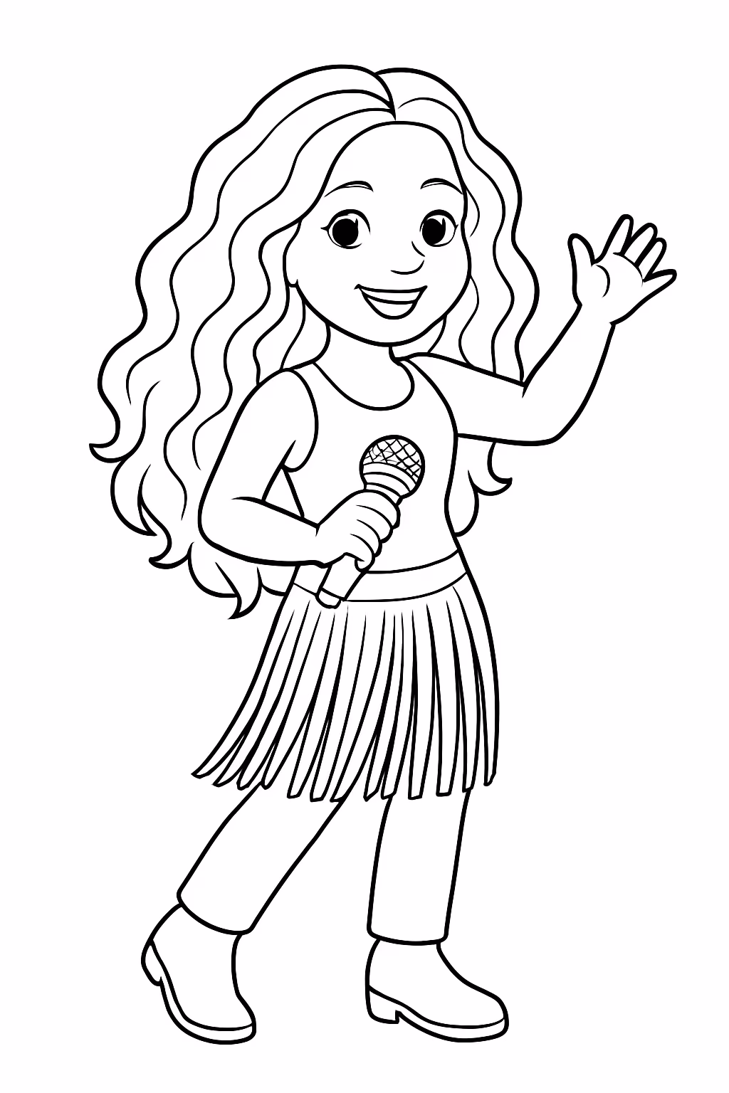 Shakira para colorir — desenho para imprimir
