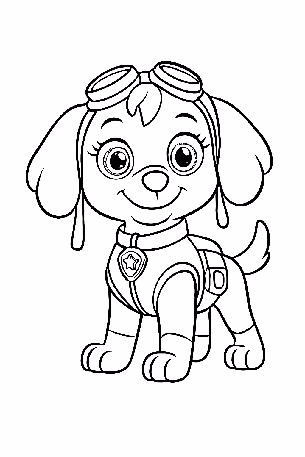Skye patrulha canina para colorir — desenho para imprimir