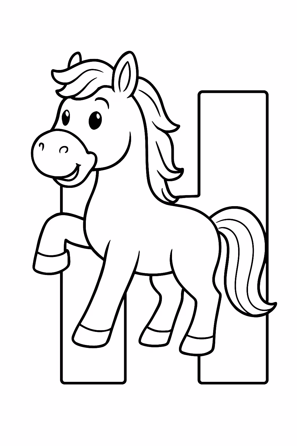 So a letra h para colorir — desenho para imprimir