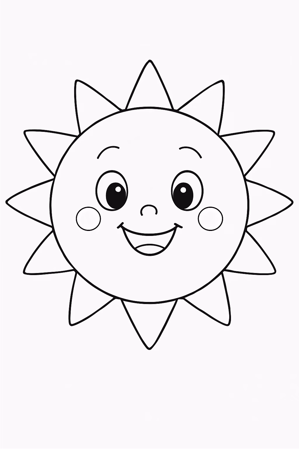 Sol para colorir — desenho para imprimir