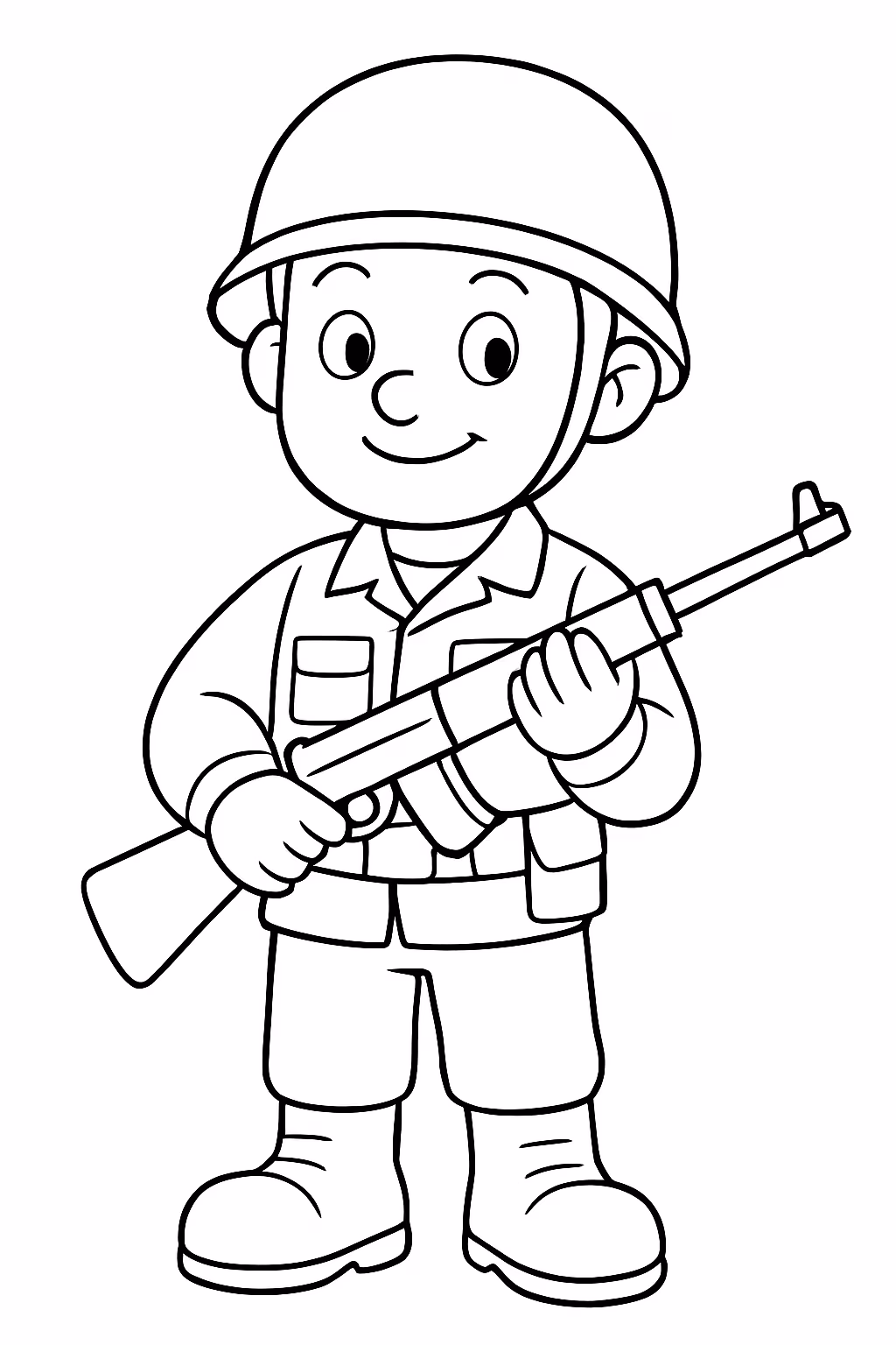 Soldado para colorir — desenho para imprimir