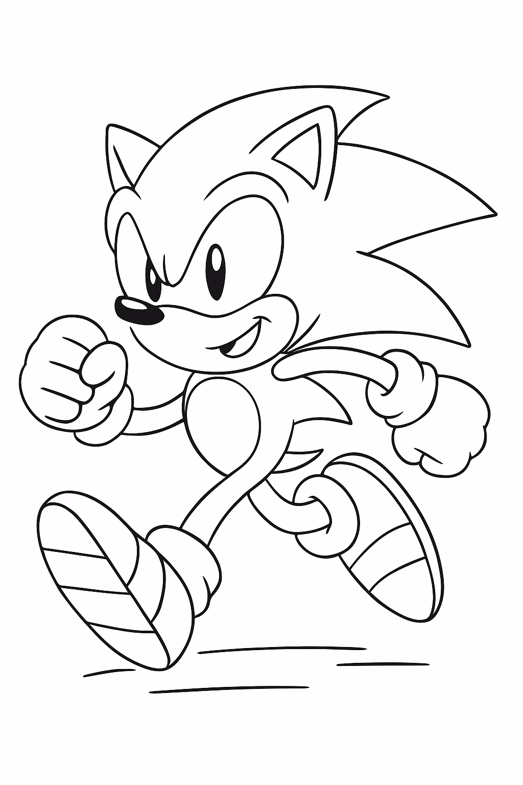 Sonic correndo com o shadow mais bonito para colorir — desenho para imprimir
