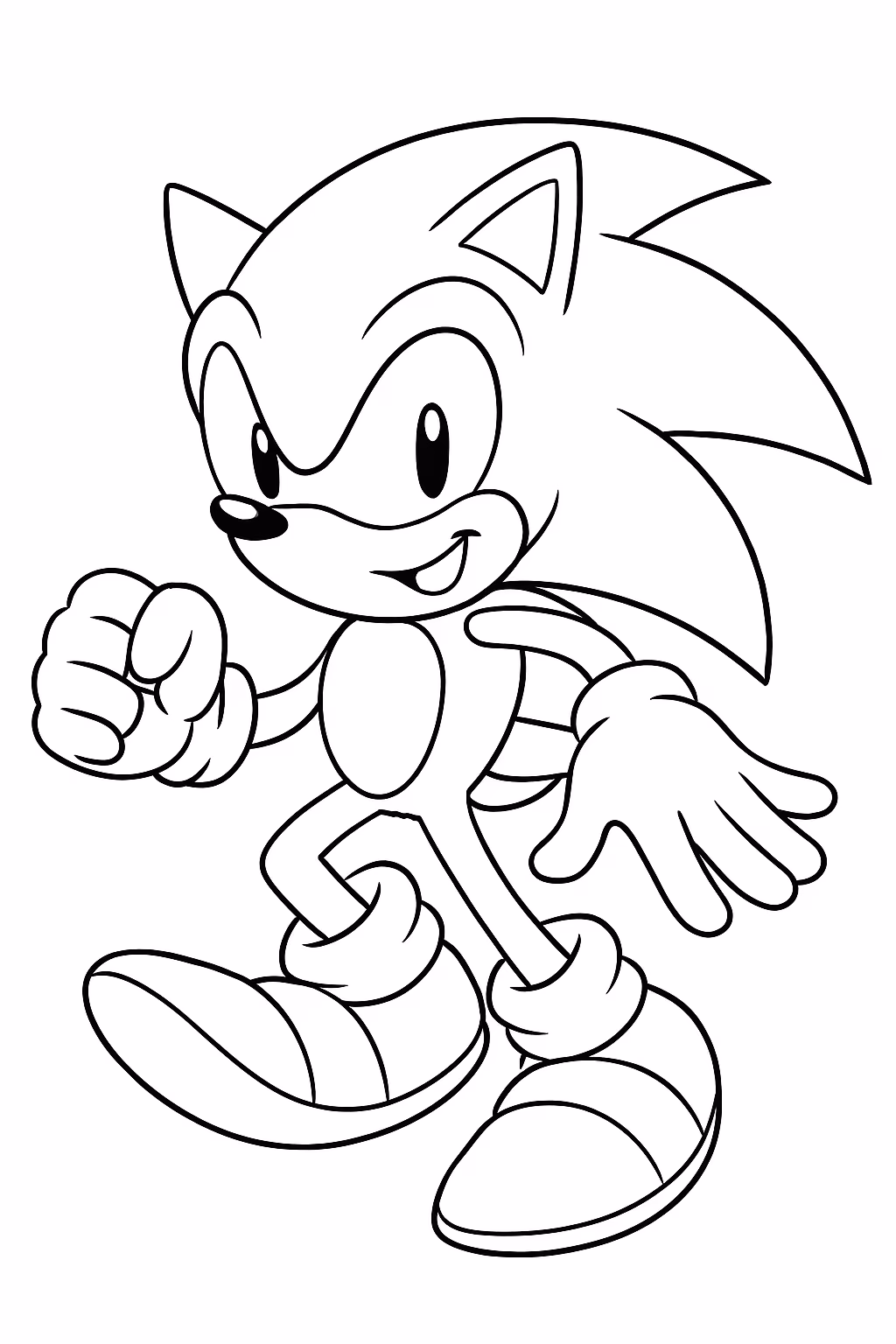 Sonic para colorir — desenho para imprimir