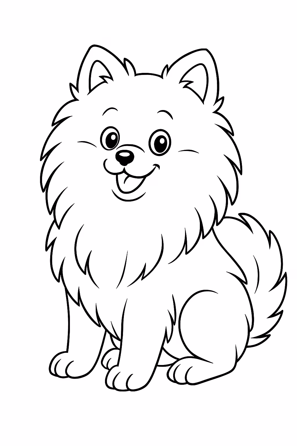 Spitz alemao para colorir — desenho para imprimir