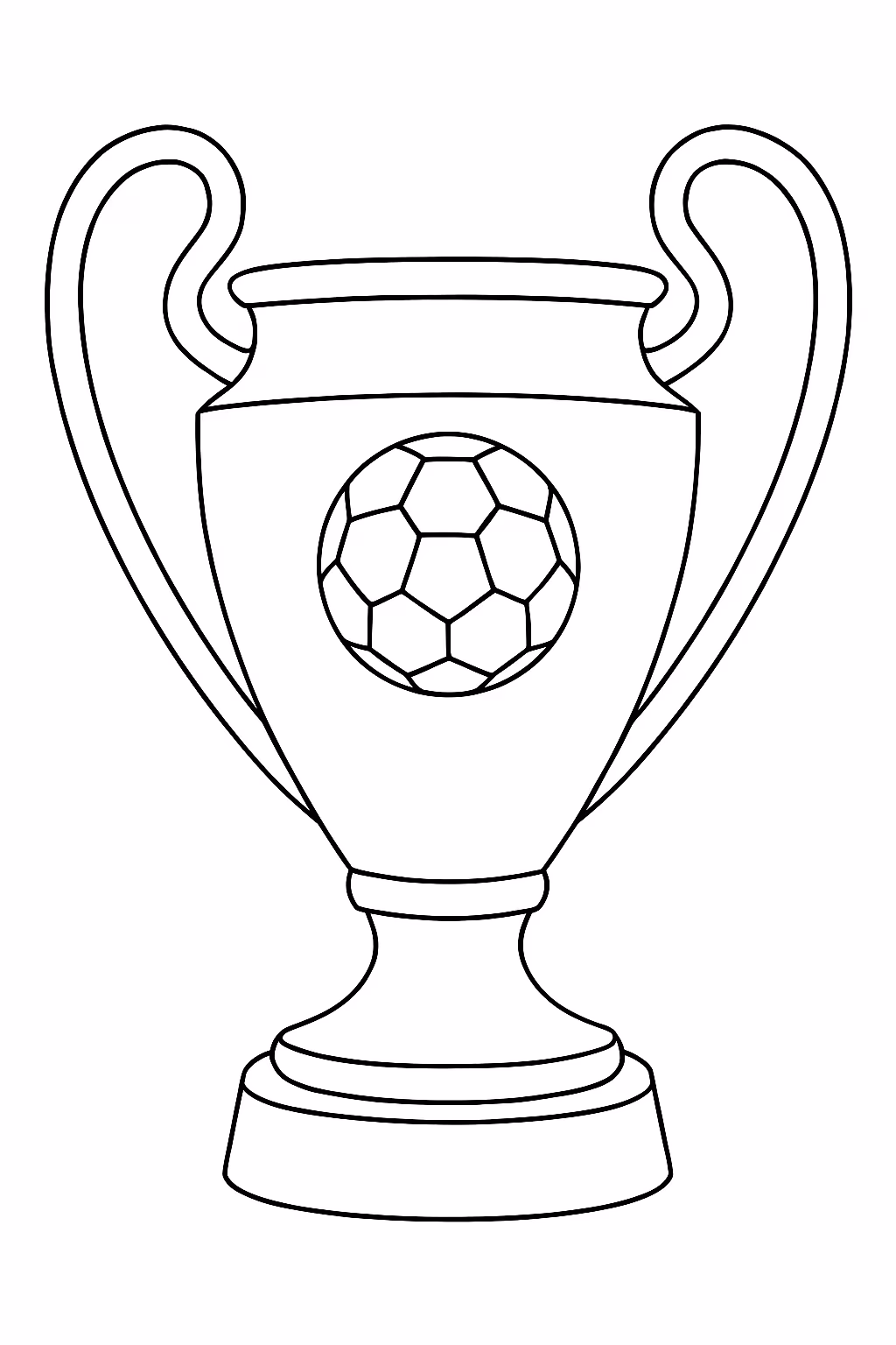 Taca da champions league para colorir — desenho para imprimir