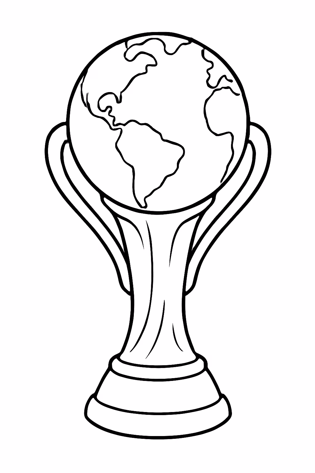 Taca da copa do mundo para colorir — desenho para imprimir