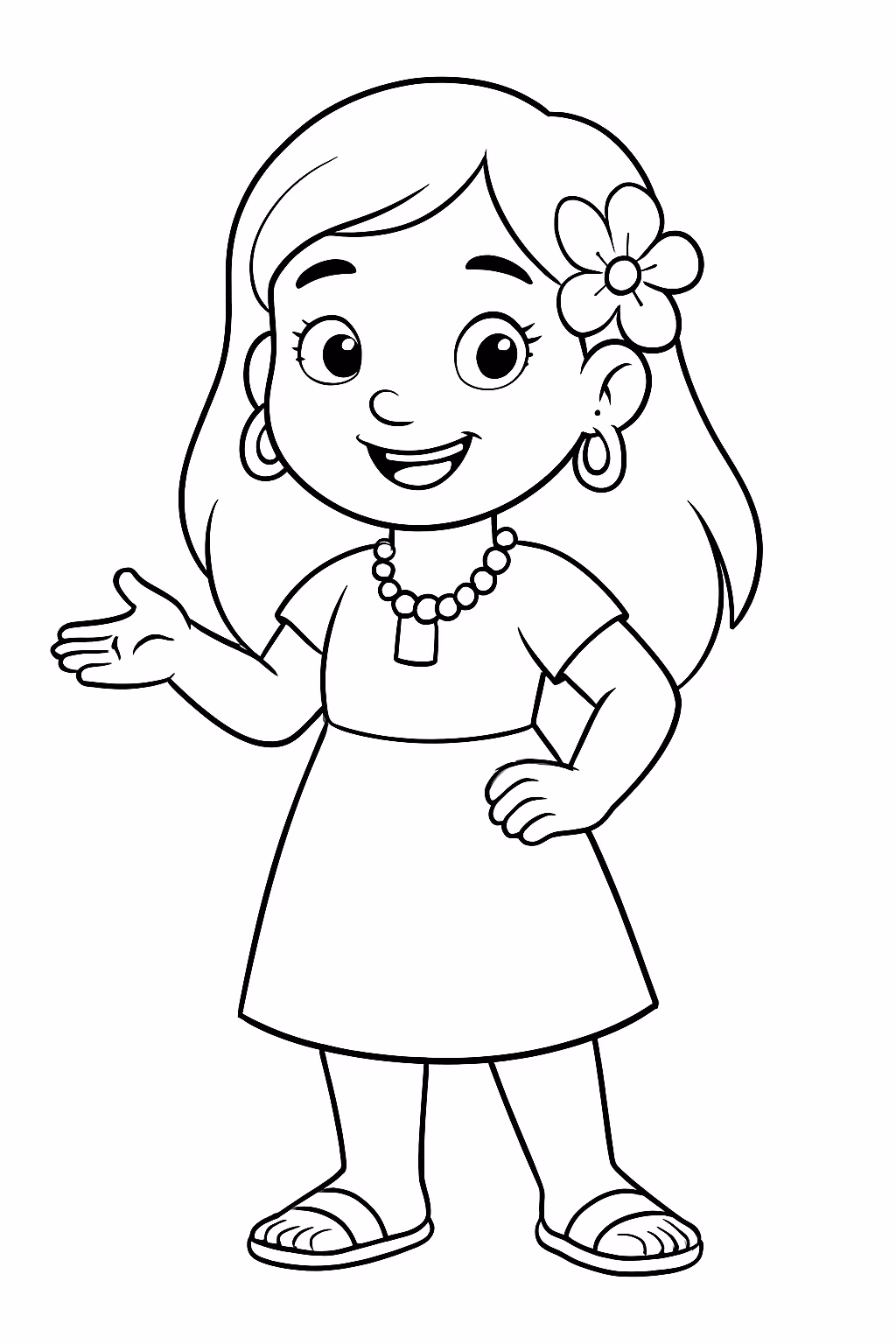 Taina para colorir — desenho para imprimir