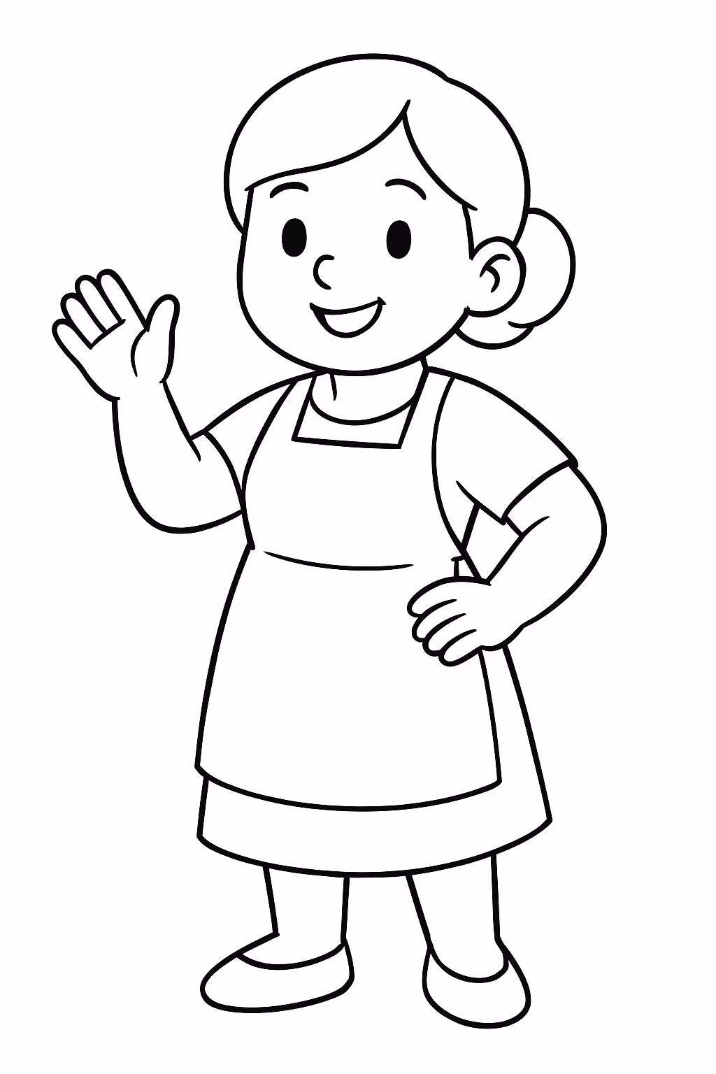 Tias para colorir — desenho para imprimir