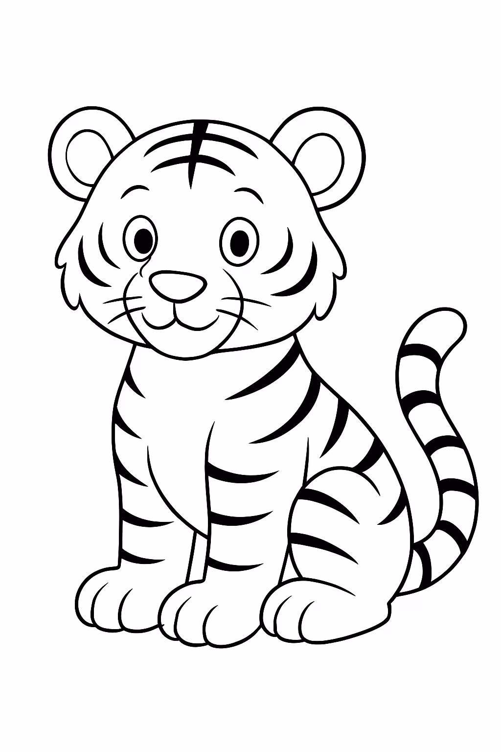 Tigre para colorir — desenho para imprimir