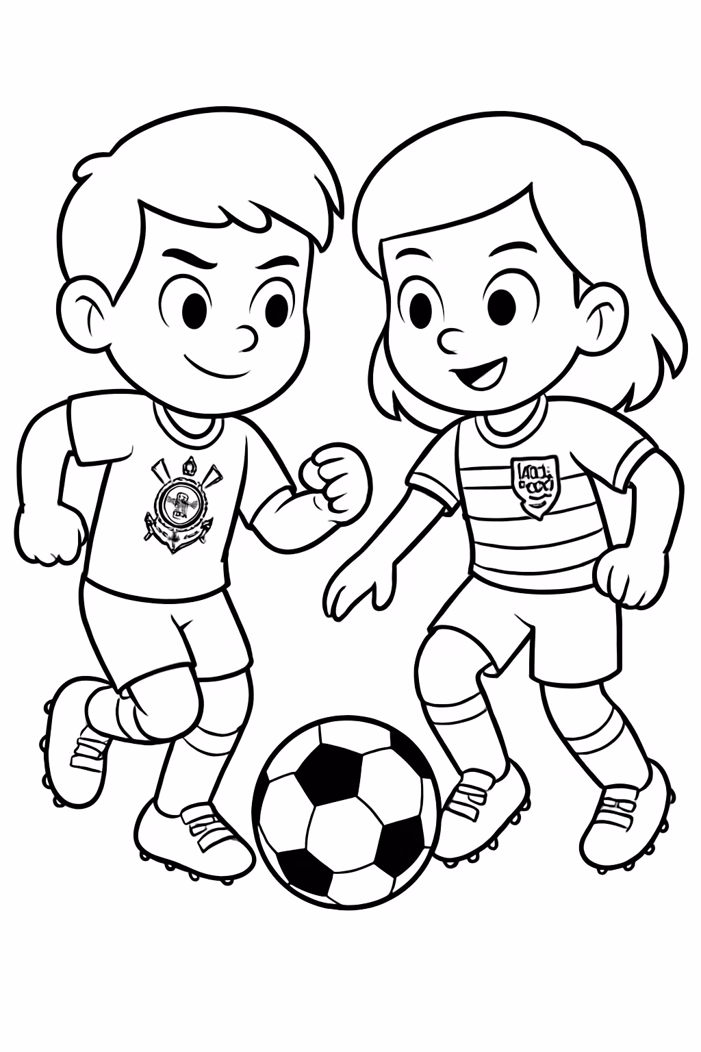 Time corinthians vs flamengo para colorir — desenho para imprimir