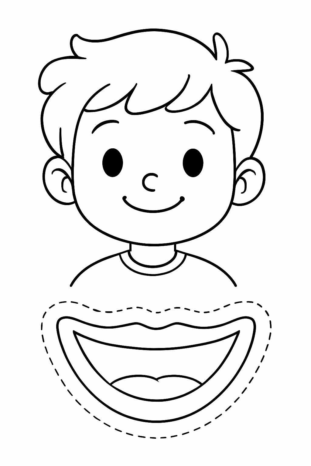 Toca boca recortar para colorir — desenho para imprimir