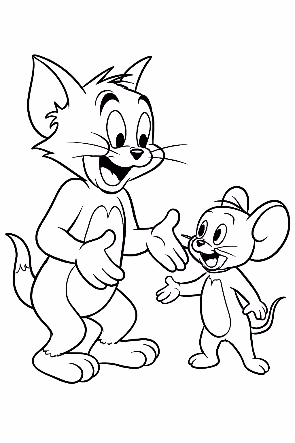 Tom e jerry para colorir — desenho para imprimir