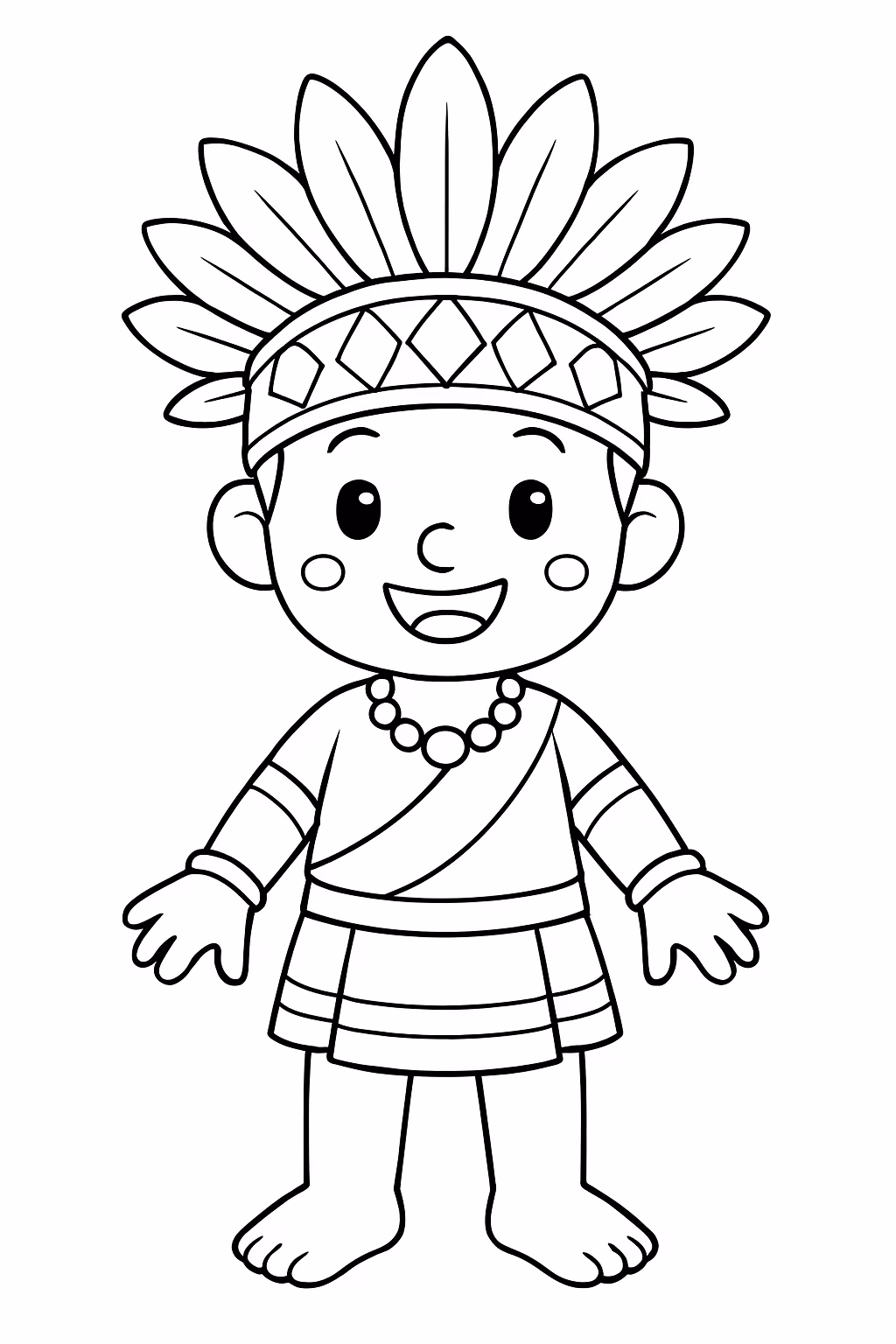 Torajo para colorir — desenho para imprimir