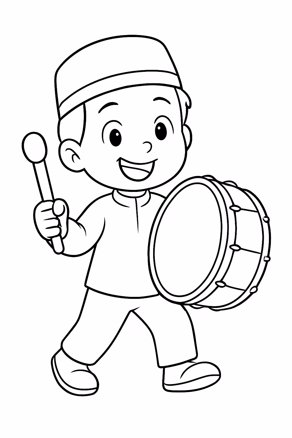 Tung tung tung sahur para colorir — desenho para imprimir