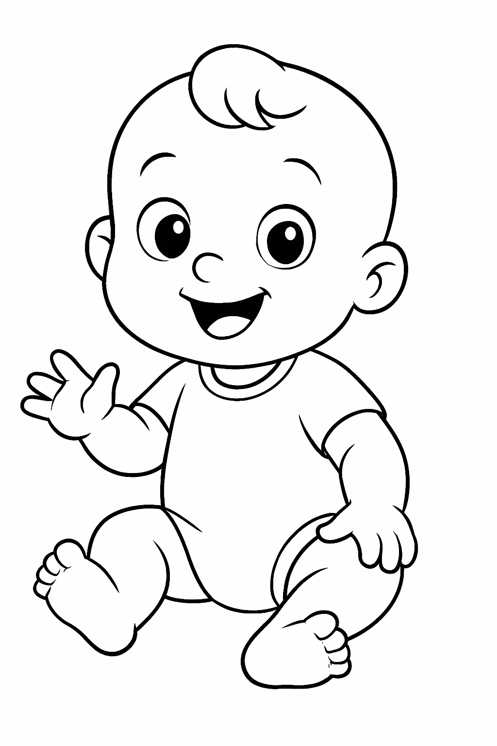 Um bebe para colorir — desenho para imprimir