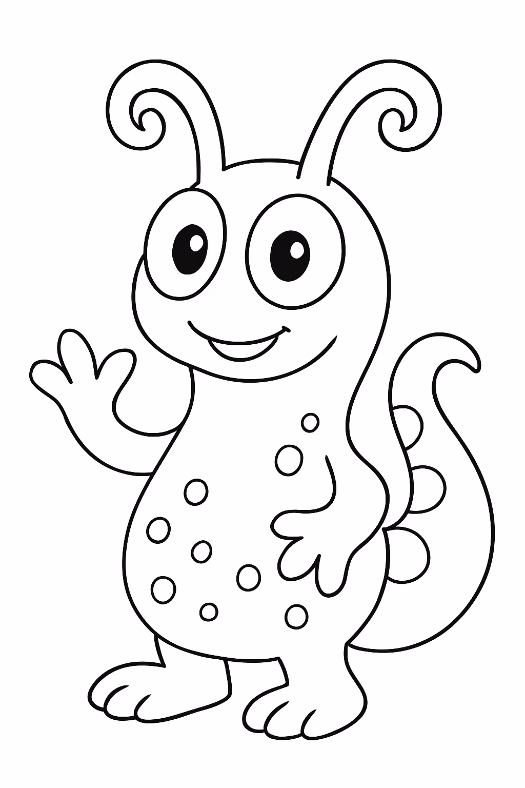 Um bicho abstrato para colorir — desenho para imprimir
