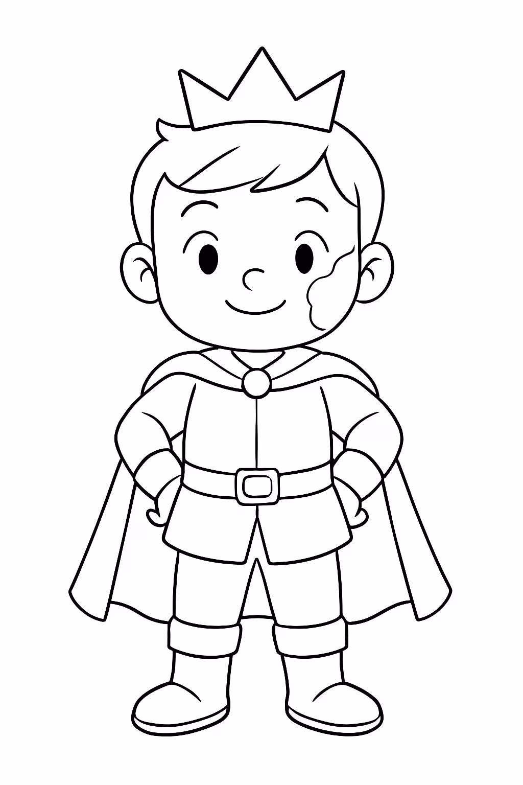 Um principe de anos com um sinal em todo rosto para colorir — desenho para imprimir