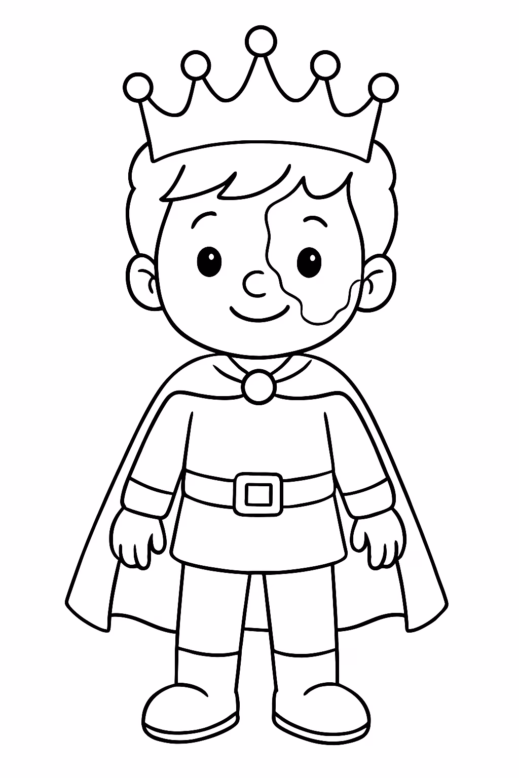 Um principe de anos com uma mancha de nascenca em para colorir — desenho para imprimir