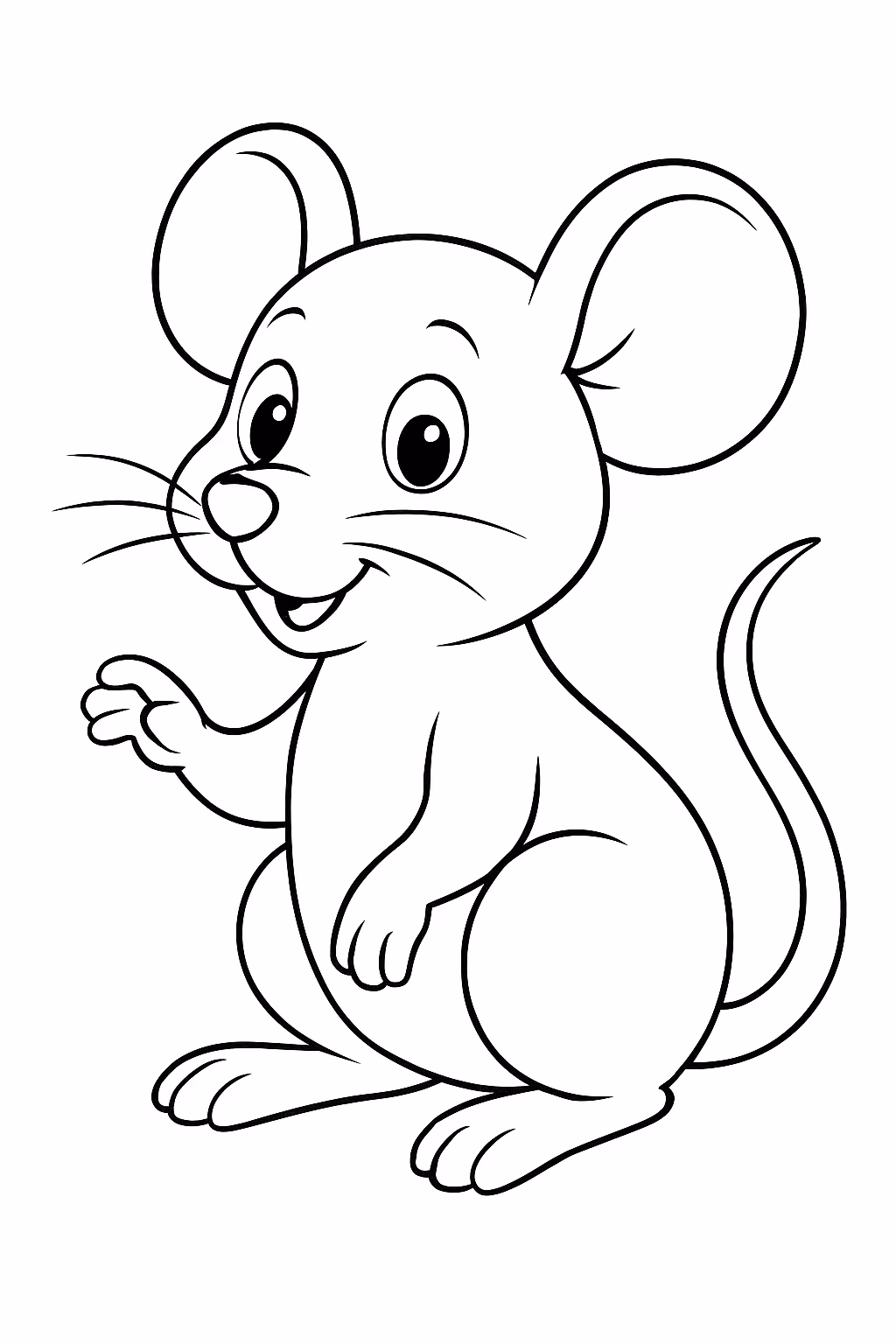 Um rato para colorir — desenho para imprimir