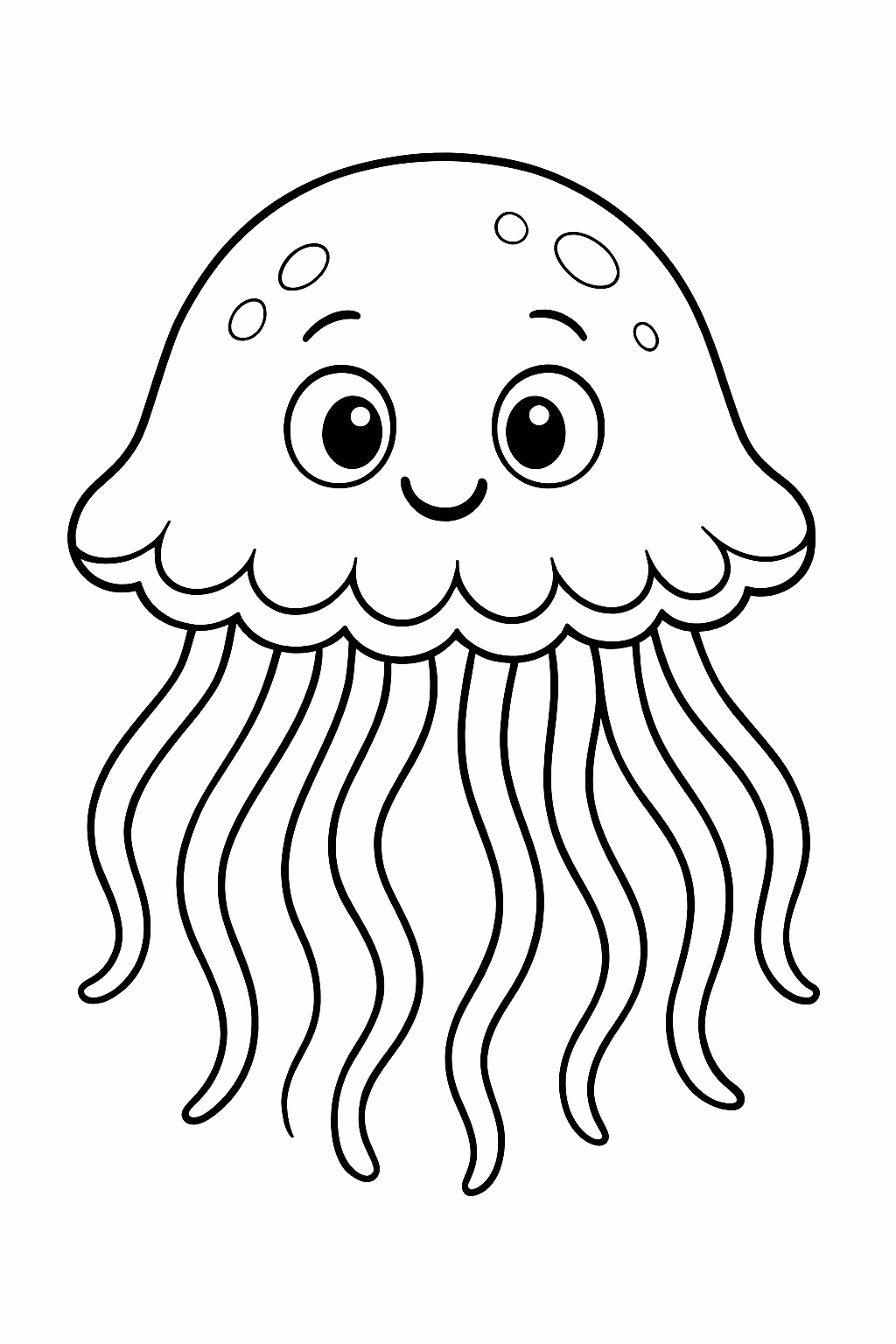 Uma agua viva bonita para colorir — desenho para imprimir