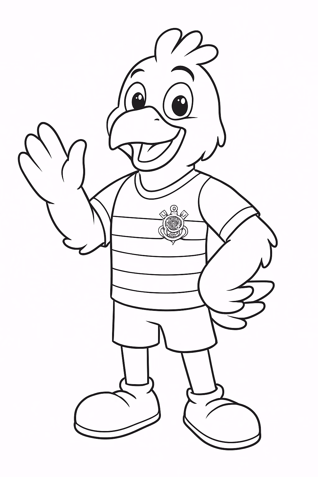 Uma caoivara corinthiana para colorir — desenho para imprimir