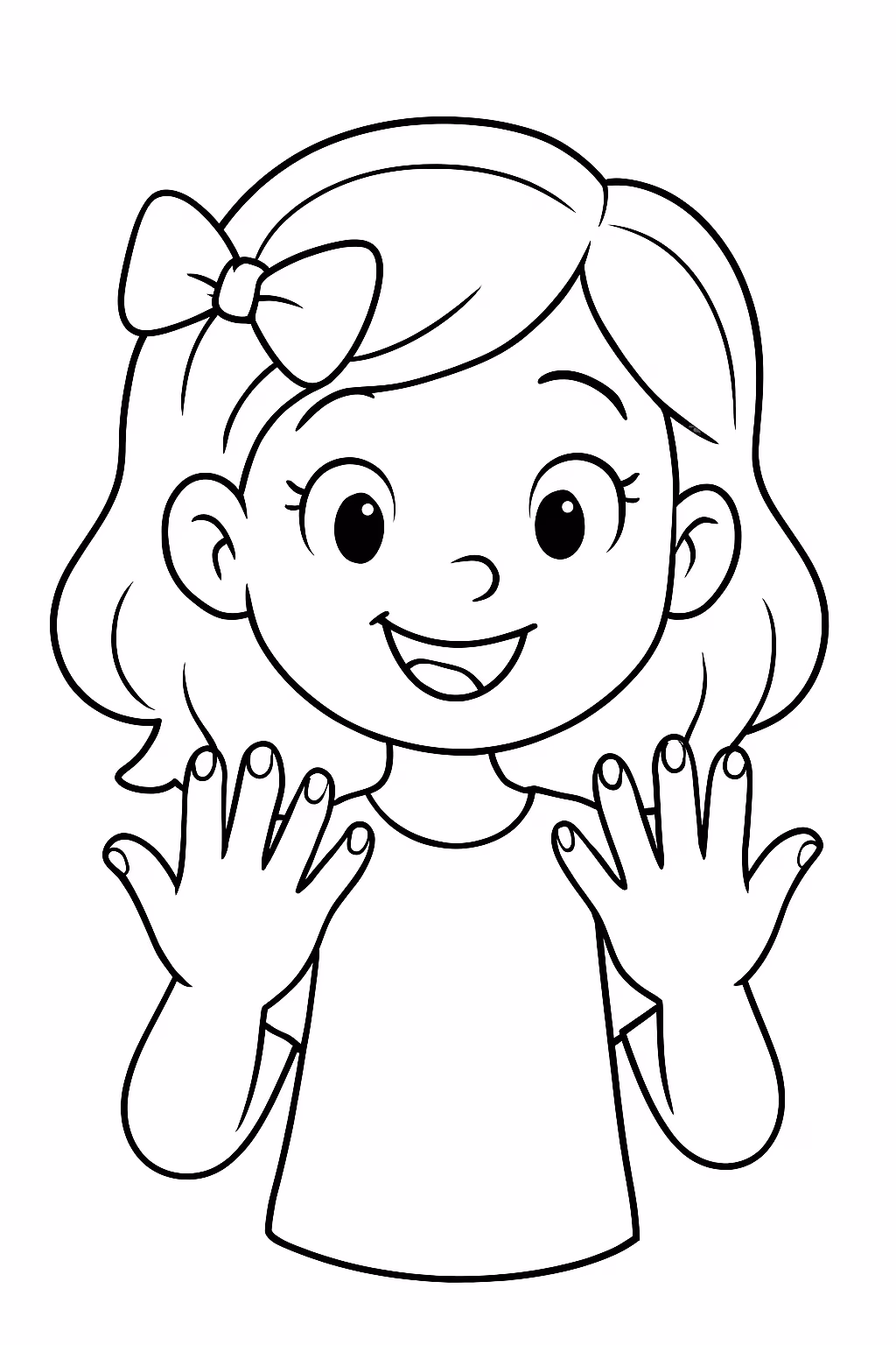 Unhas bonitas para colorir — desenho para imprimir