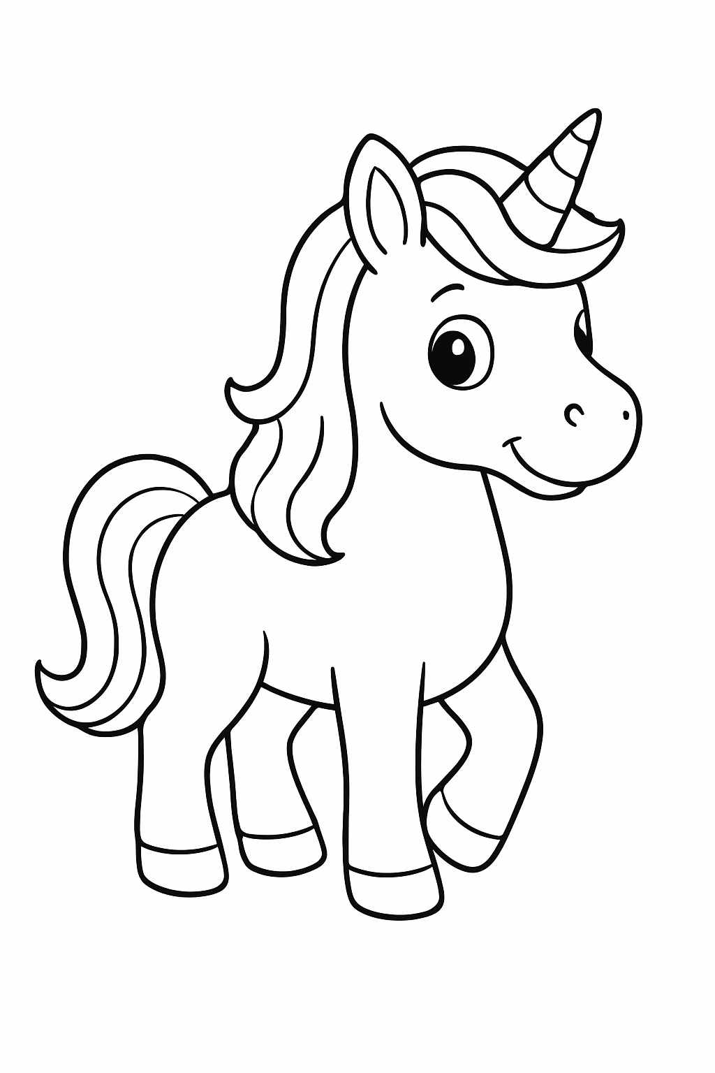 Unicornio para colorir — desenho para imprimir