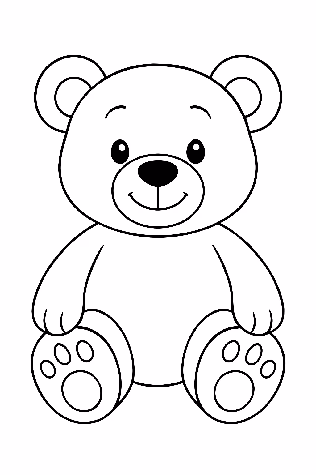 Ursinho para colorir — desenho para imprimir