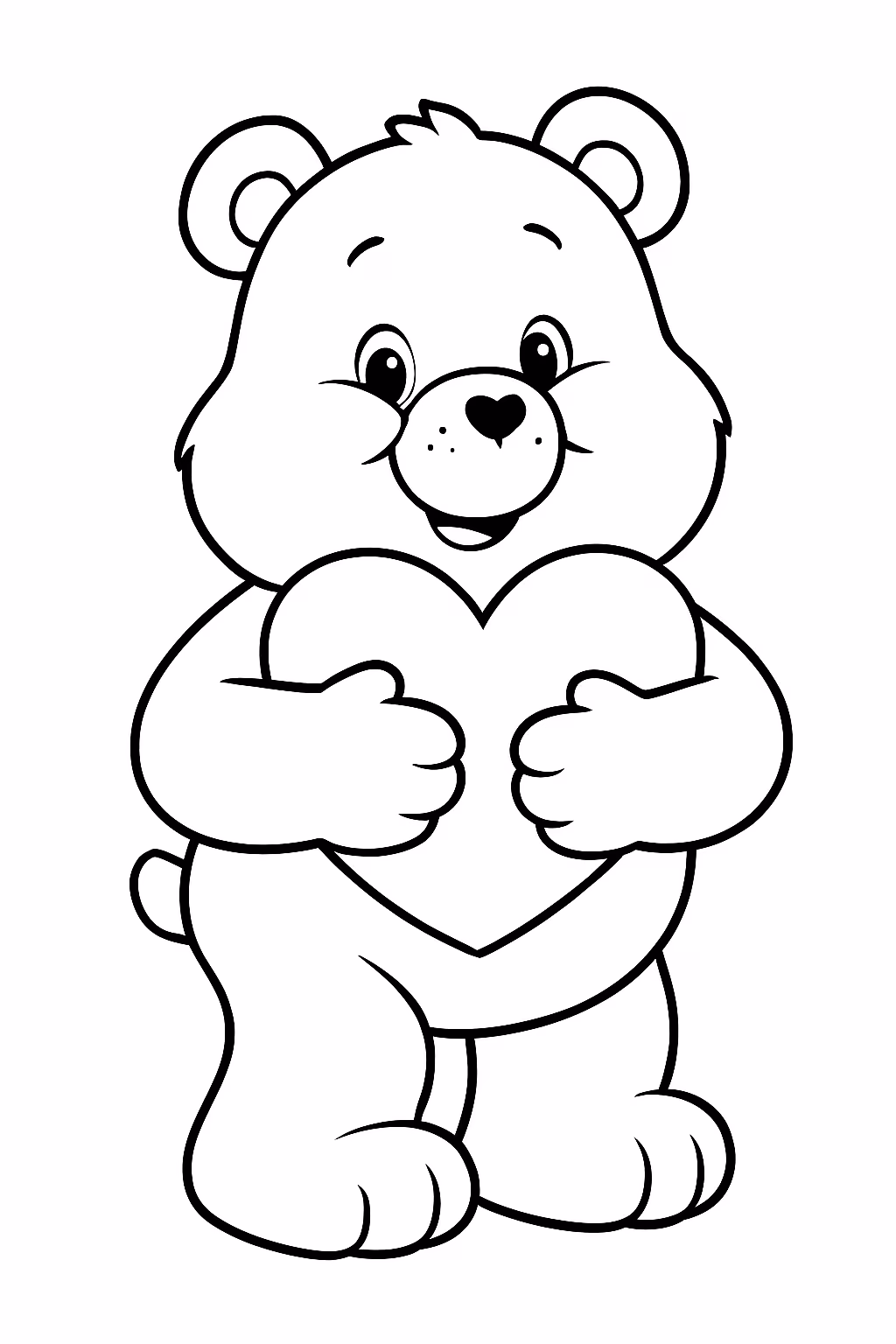 Ursinhos carinhosos para colorir — desenho para imprimir