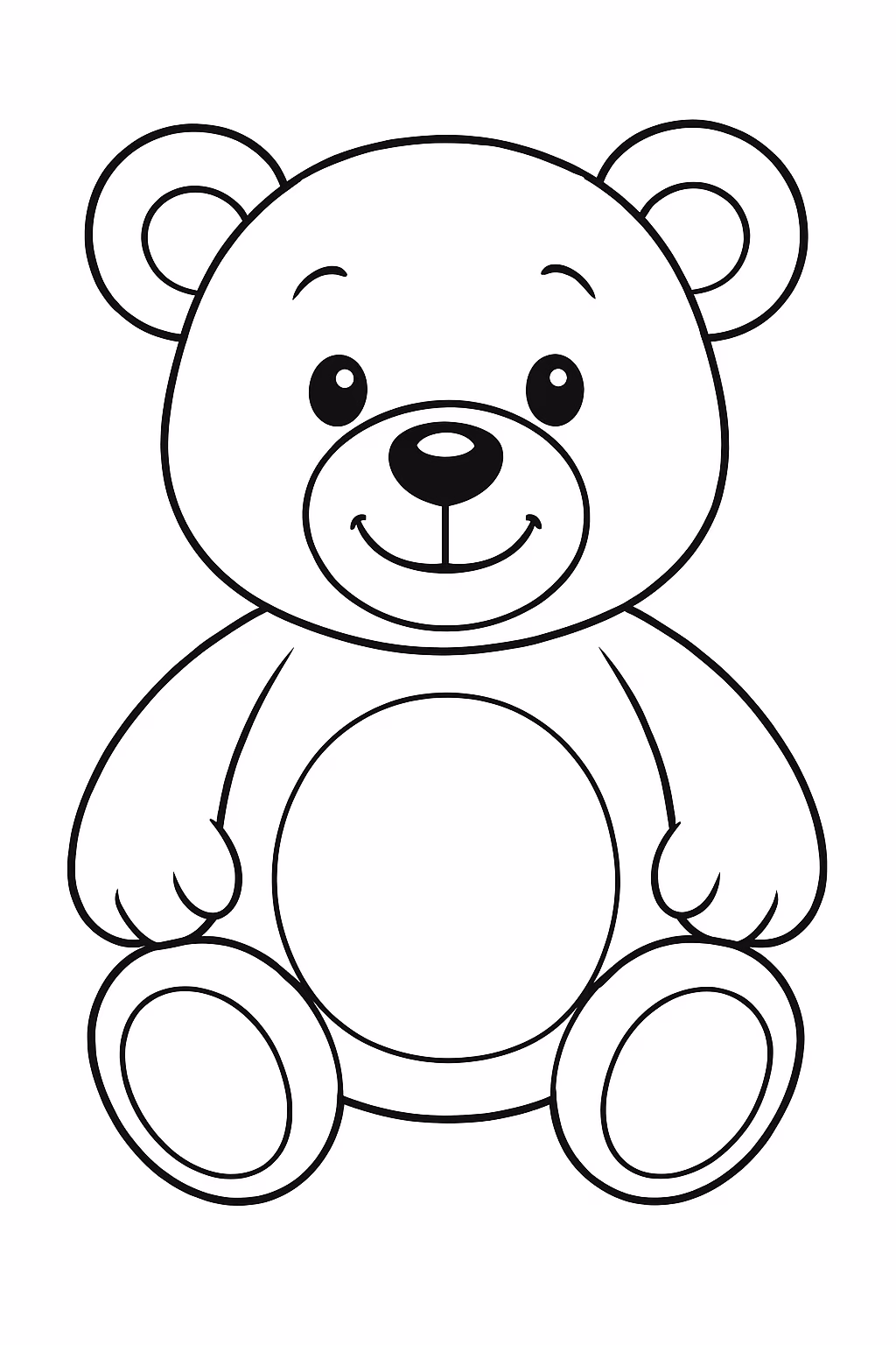 Urso para colorir — desenho para imprimir