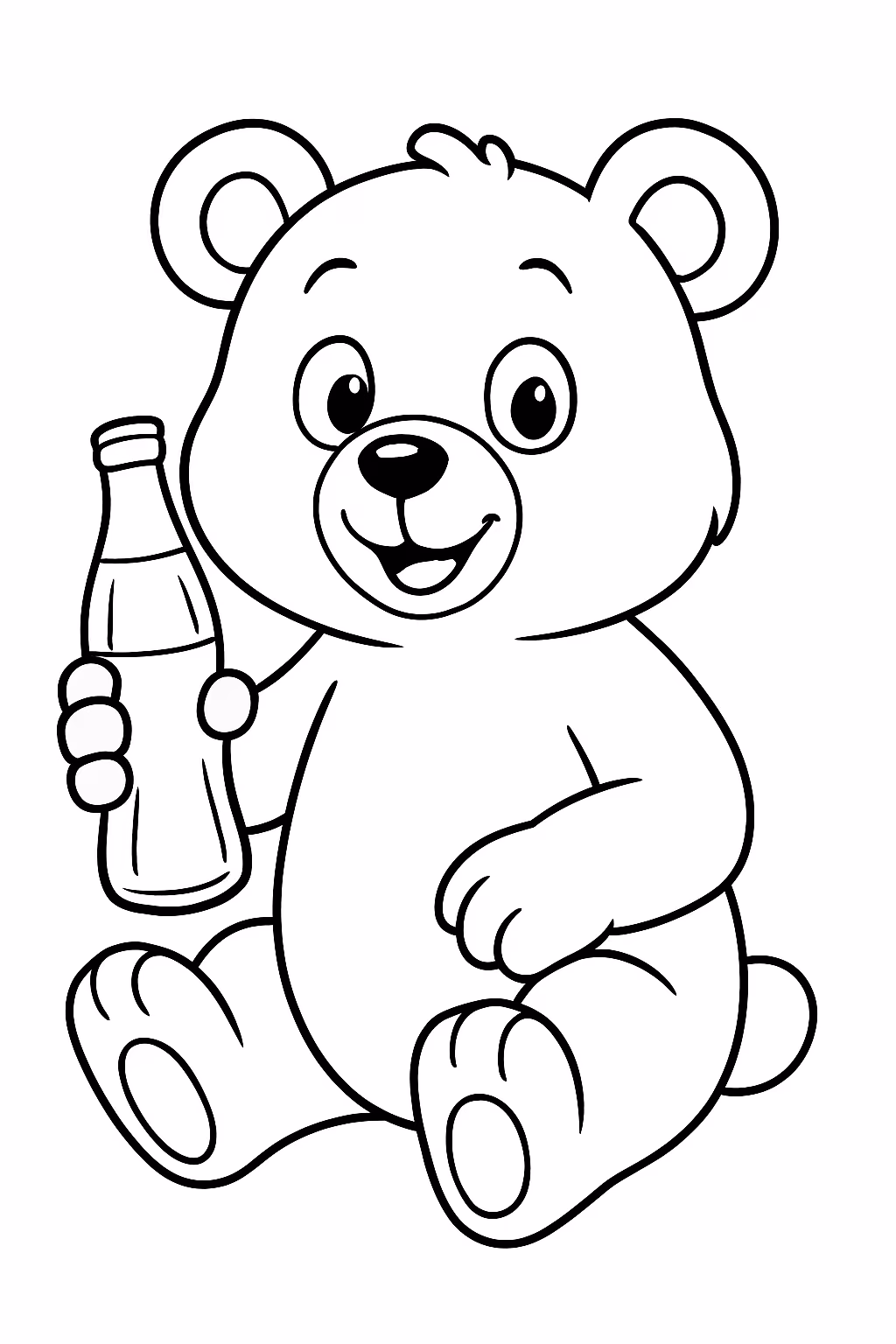 Urso da coca para colorir — desenho para imprimir