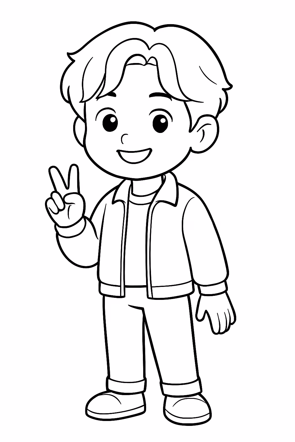 V do bts para colorir — desenho para imprimir