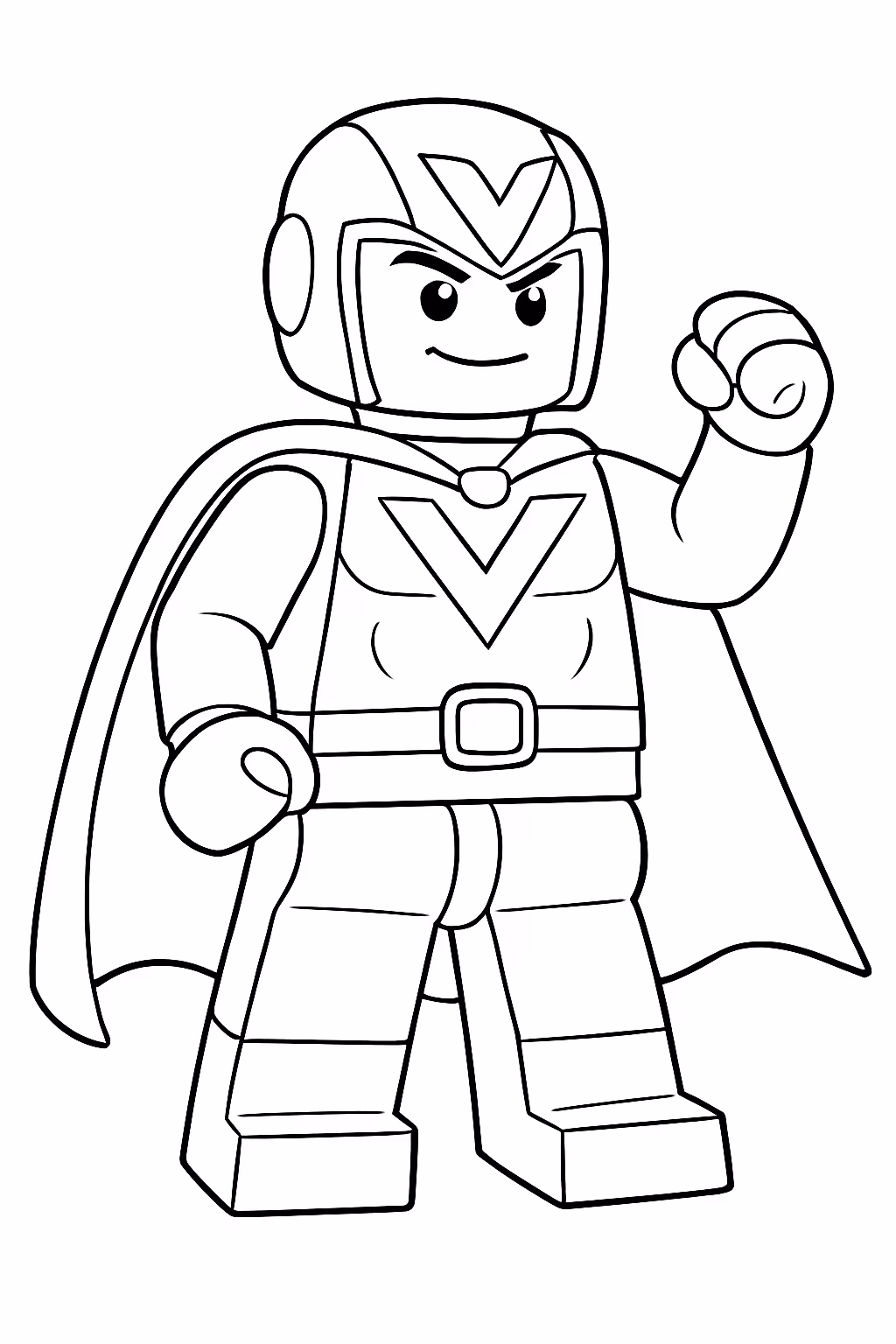 Vigadores lego para colorir — desenho para imprimir