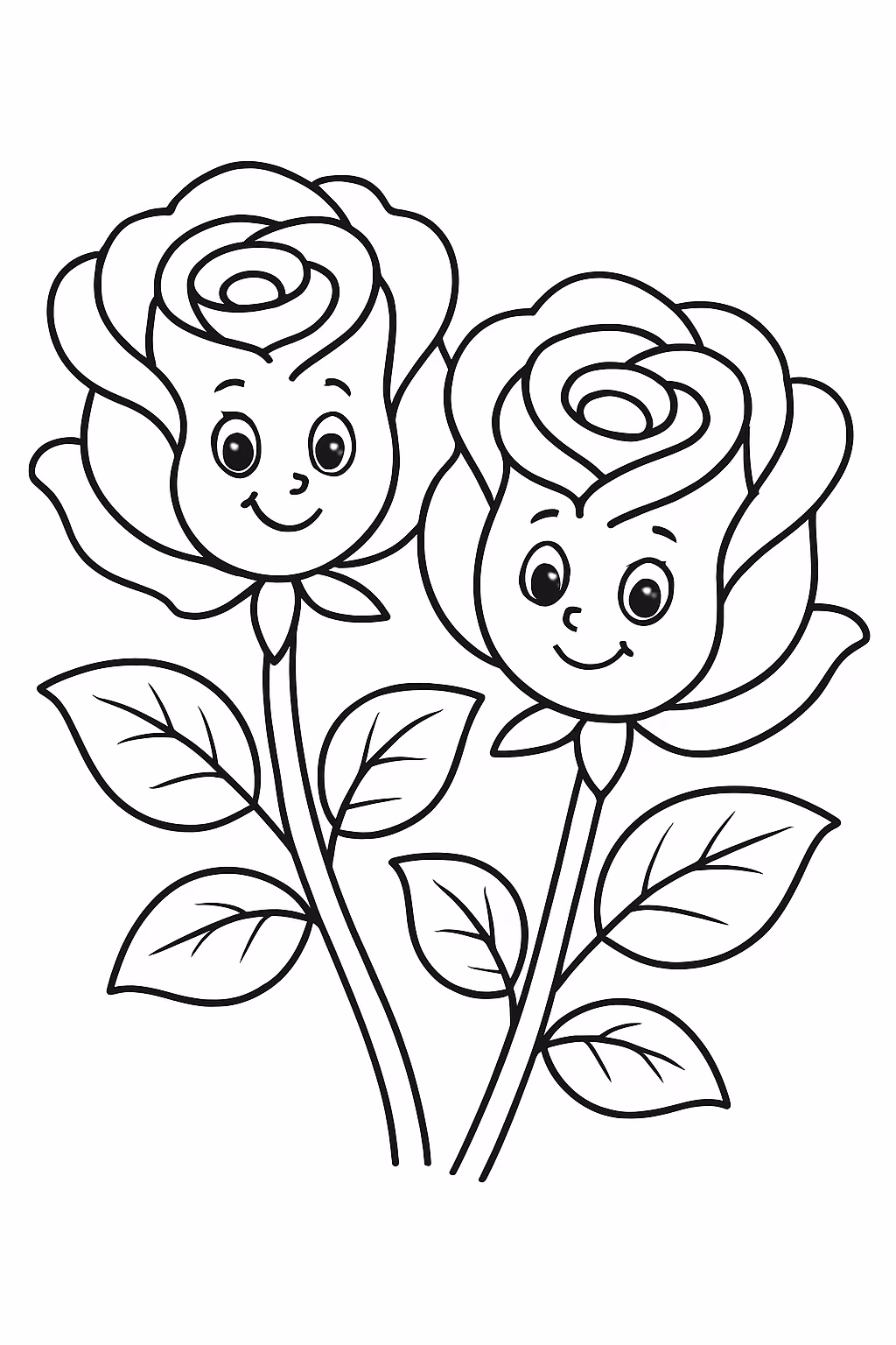 Void dos rosas para colorir — desenho para imprimir