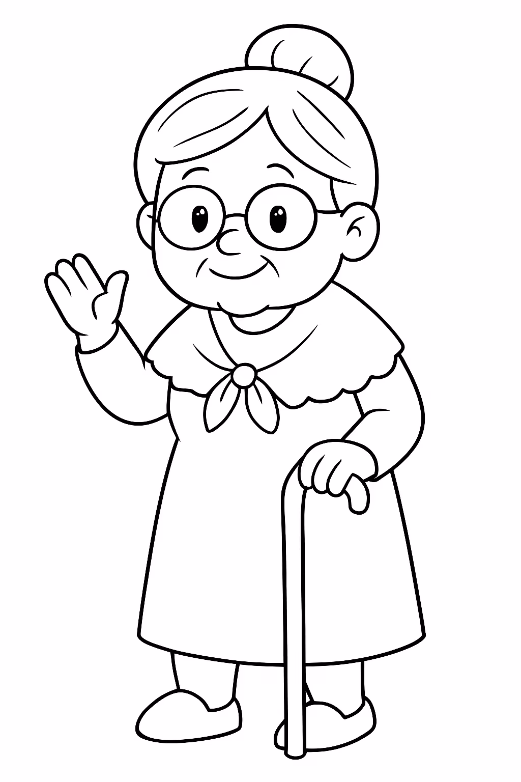 Vovo para colorir — desenho para imprimir