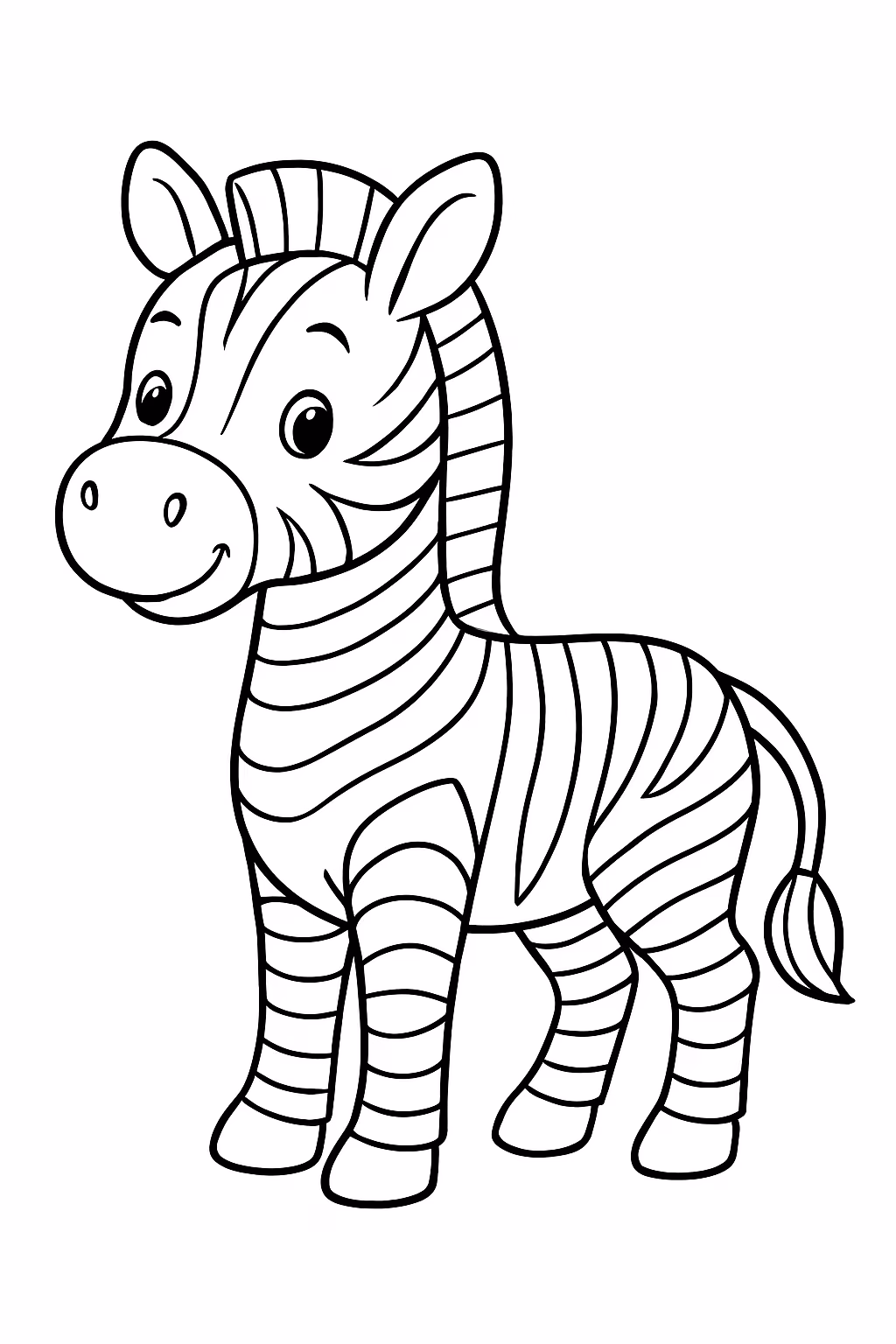 Zebra para colorir — desenho para imprimir
