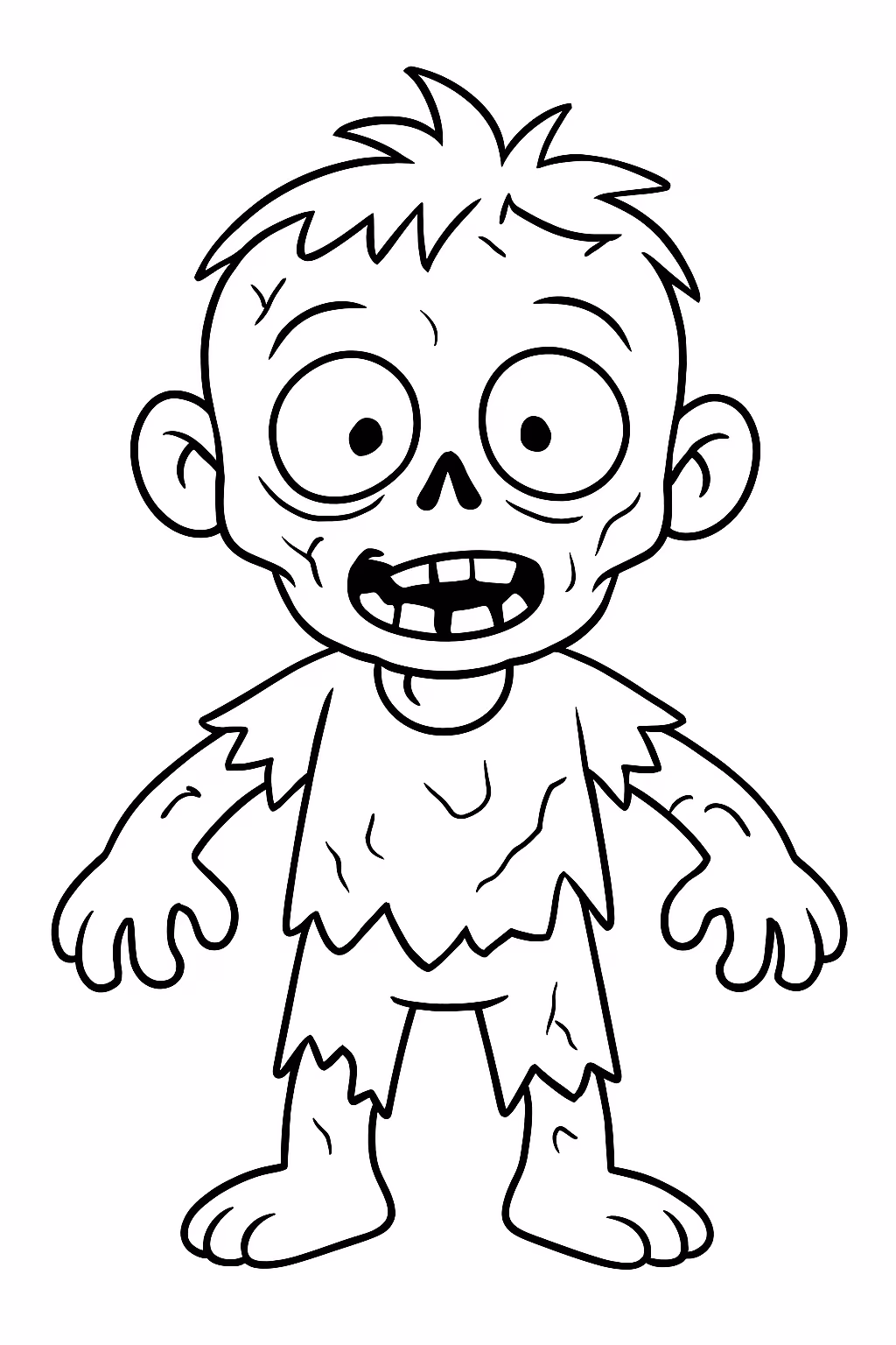 Zunbi mutantante para colorir — desenho para imprimir