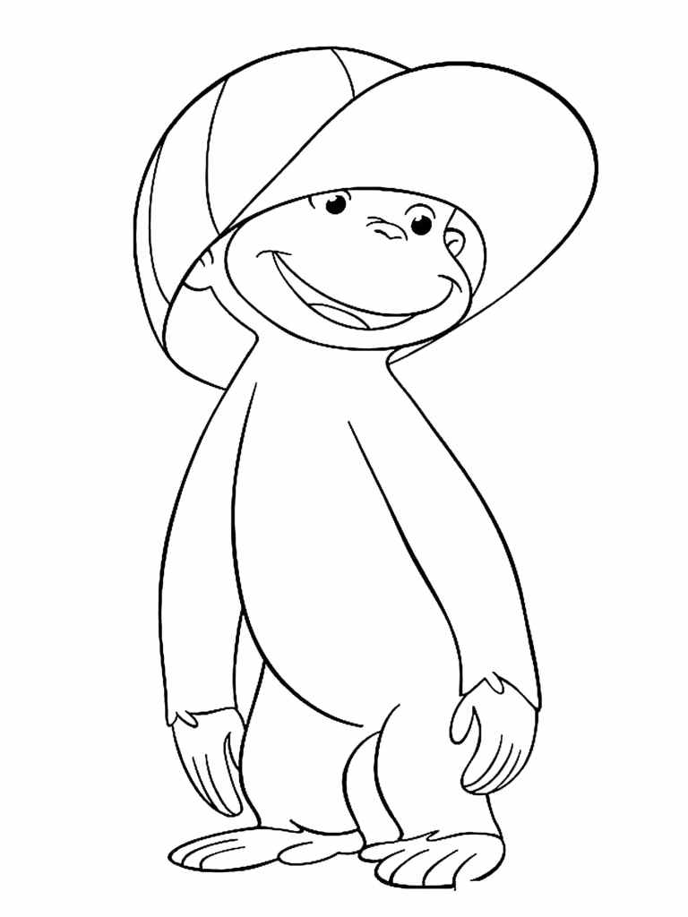 George o curioso para colorir — desenho para imprimir