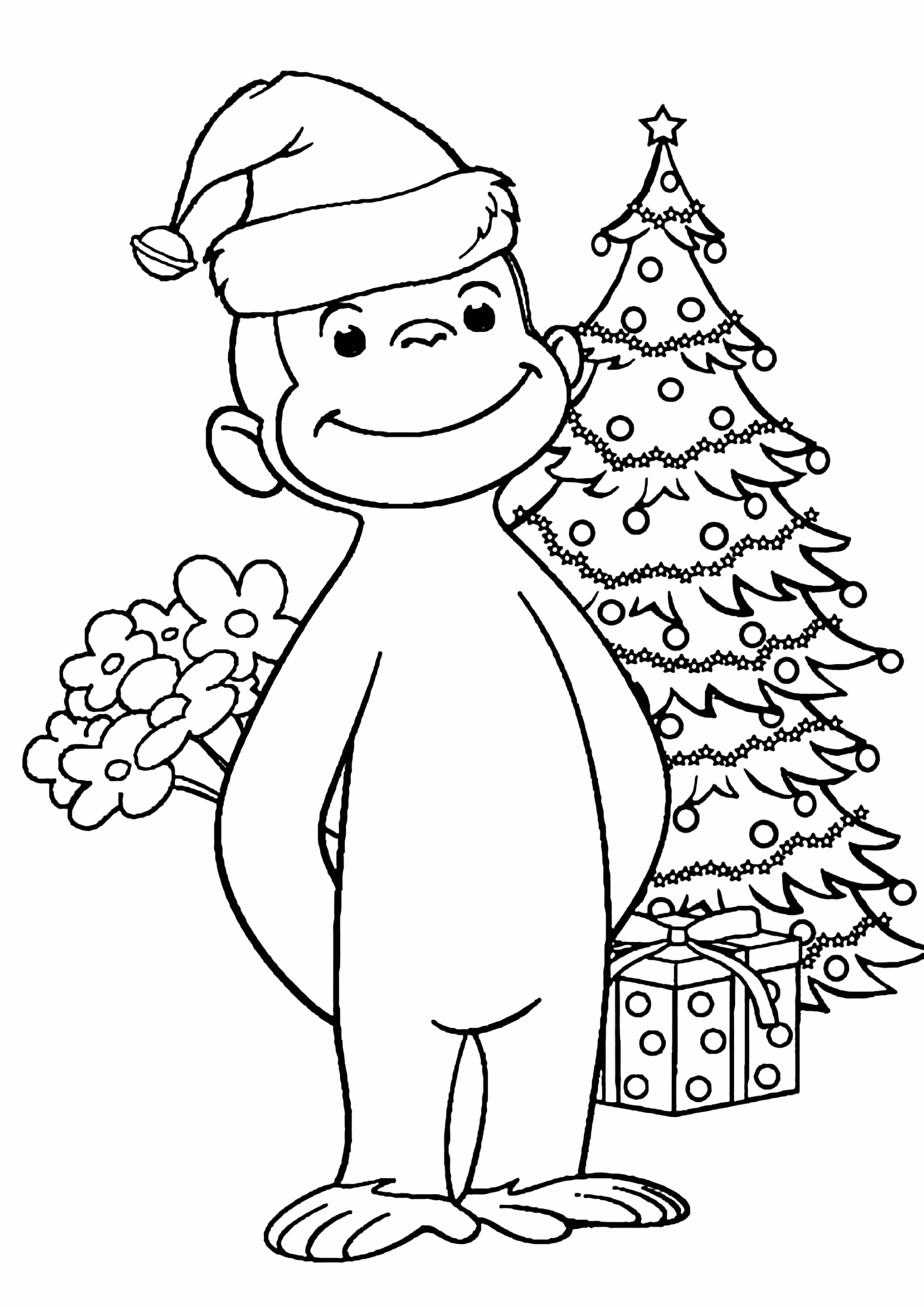 George o curioso para colorir — desenho para imprimir
