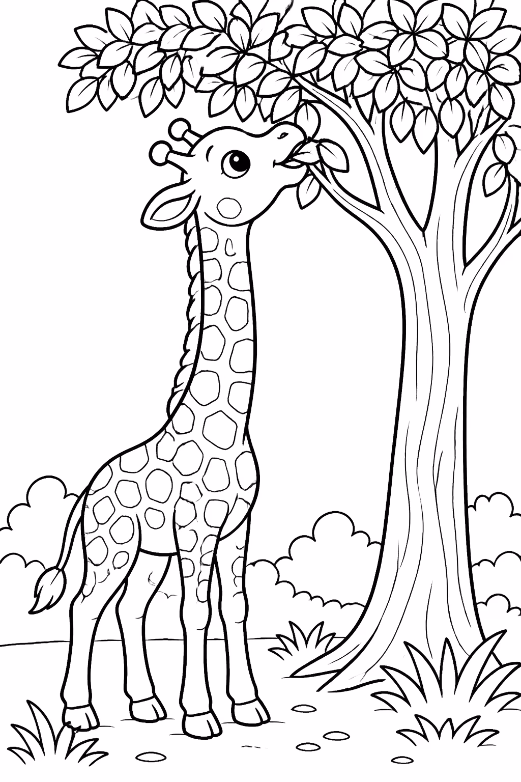 Girafas para colorir — desenho para imprimir