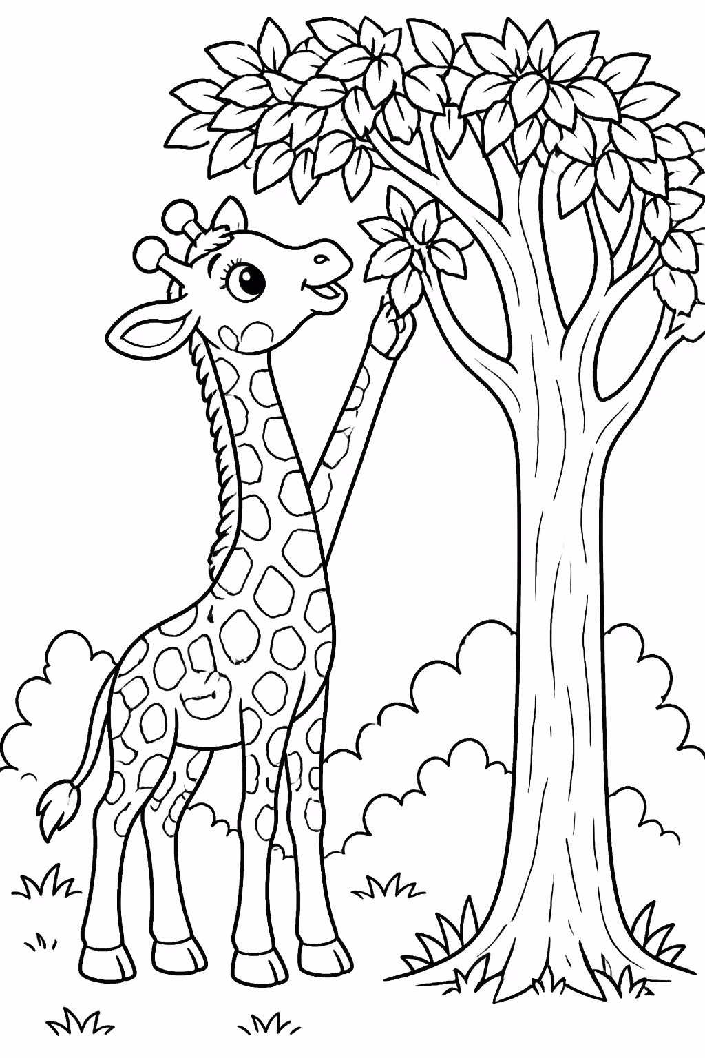Girafas para colorir — desenho para imprimir