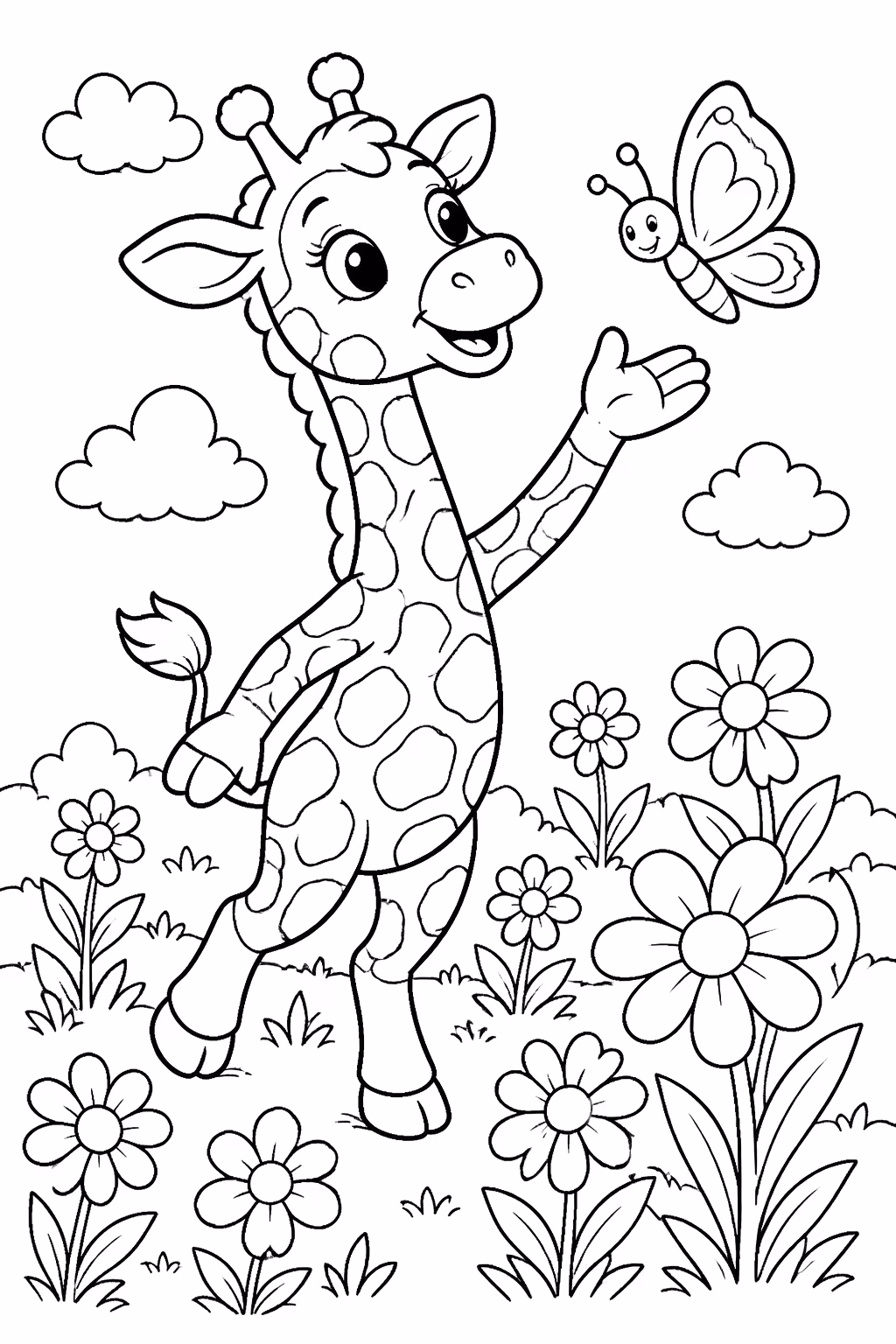 Girafas para colorir — desenho para imprimir