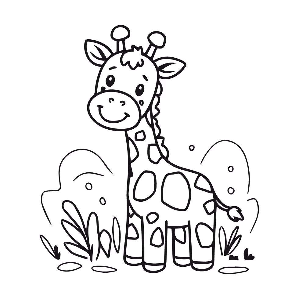 Girafas para colorir — desenho para imprimir