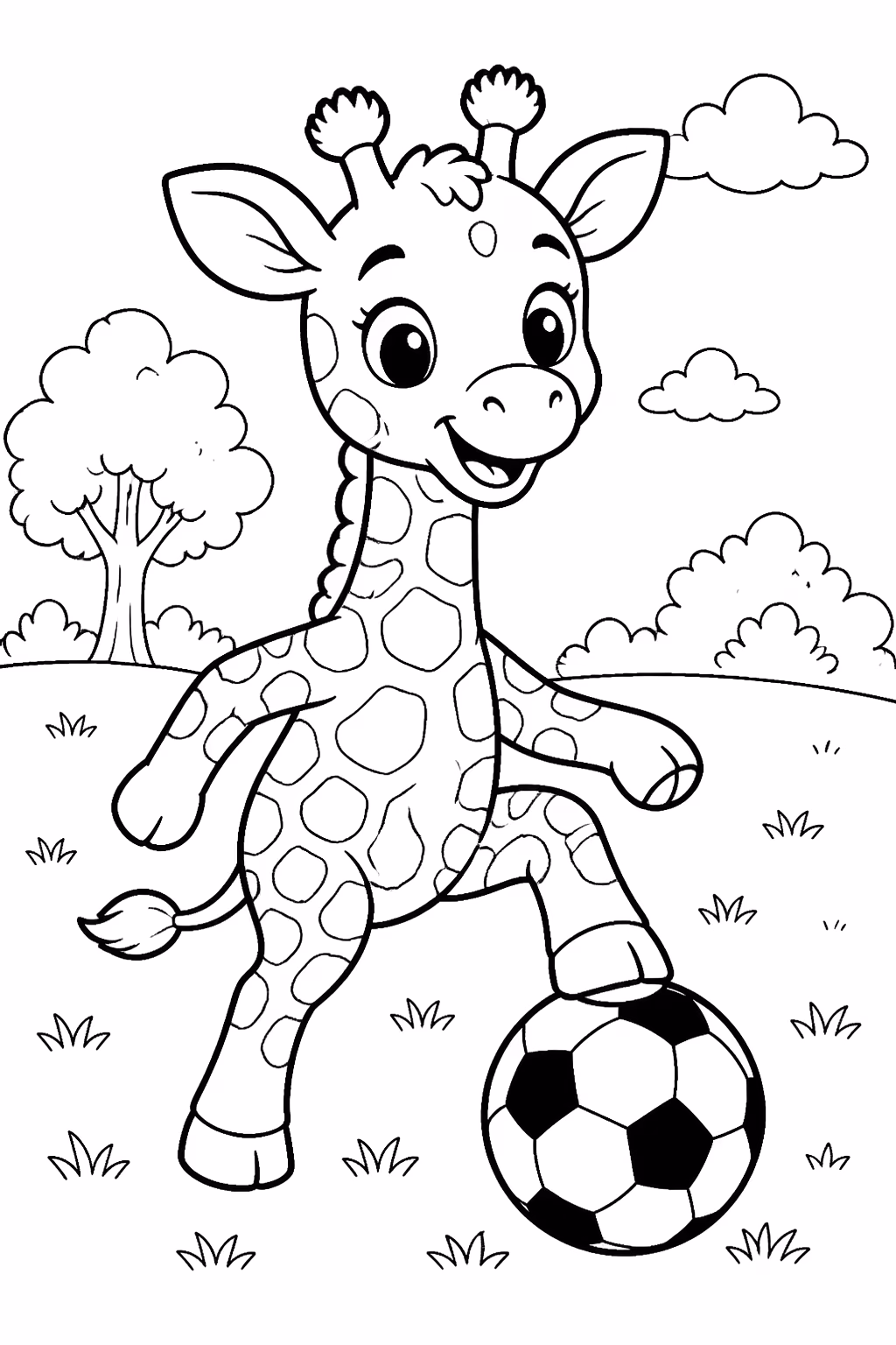 Girafas para colorir — desenho para imprimir
