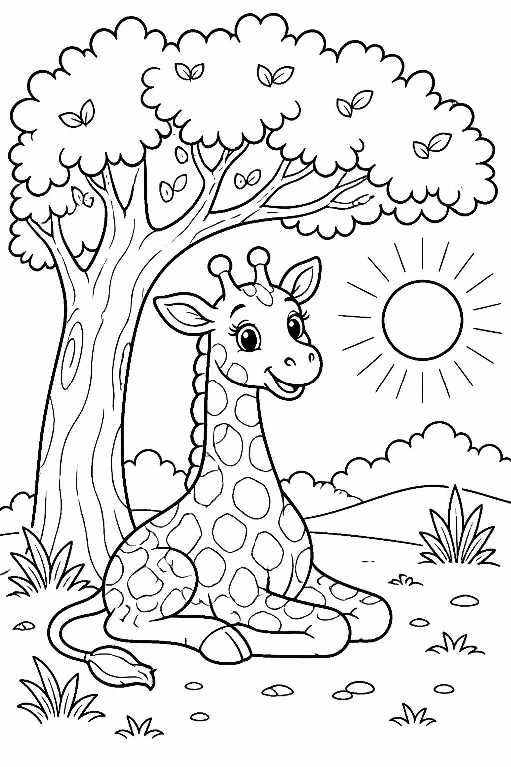 Girafas para colorir — desenho para imprimir