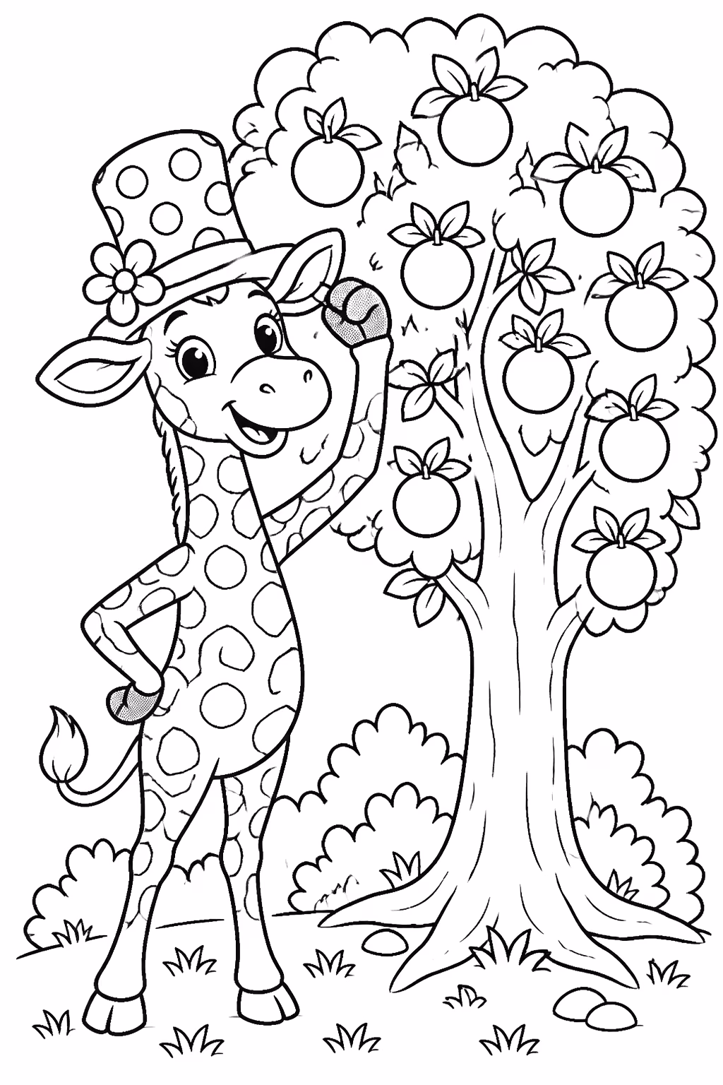 Girafas para colorir — desenho para imprimir