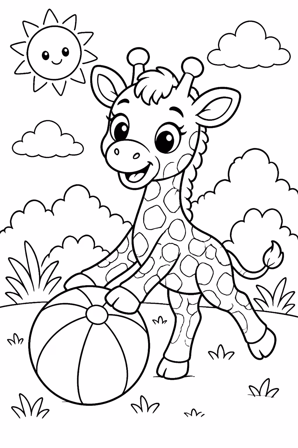 Girafas para colorir — desenho para imprimir