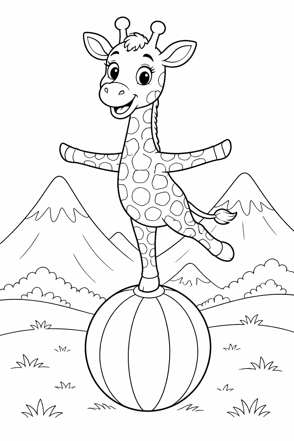 Girafas para colorir — desenho para imprimir