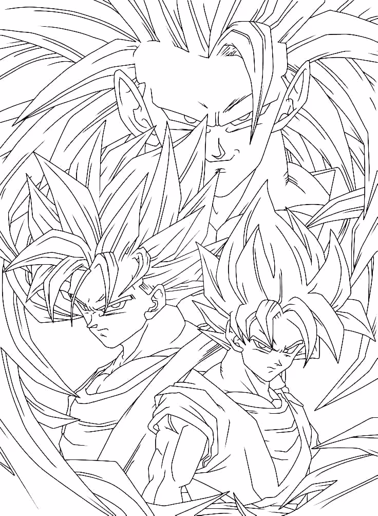 Goku para colorir — desenho para imprimir